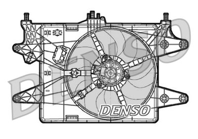 DENSO DER09081 Вентилятор системы охлаждения двигателя  для FIAT DOBLO (Фиат Добло)