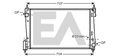 Радиатор, охлаждение двигателя EACLIMA 31R54213 для FIAT GRANDE PUNTO