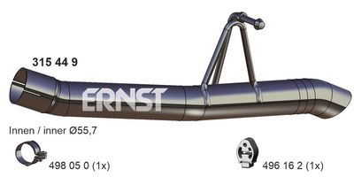 Rura wydechowa ERNST 315449