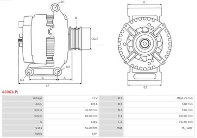 Alternator A0061(P)