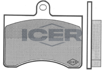 Комплект тормозных колодок, дисковый тормоз ICER 180268 для CITROËN C35