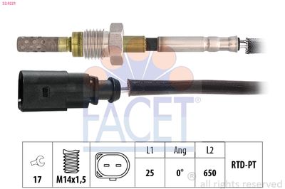 датчик, температура на изгорелите газове FACET 22.0221