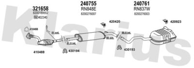 Układ wydechowy KLARIUS 721303E