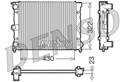 Радиатор, охлаждение двигателя DENSO DRM32022 для VW SANTANA