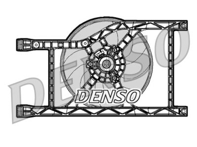 Вентилятор, охлаждение двигателя DENSO DER09047 для FIAT 500