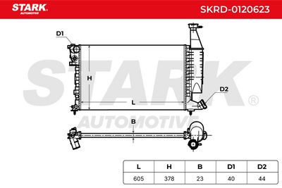 радиатор, охлаждане на двигателя STARK SKRD-0120623