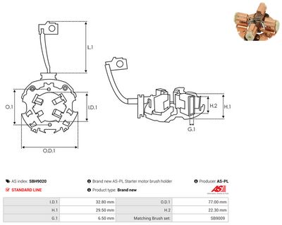 Vorschau Halter, Kohlebürsten Ansicht 2