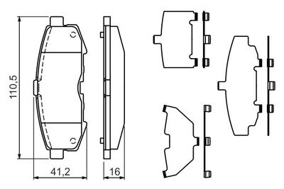 Комплект тормозных колодок, дисковый тормоз BOSCH 0 986 494 319 для MAZDA MPV
