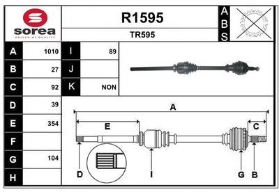 ANTRIEBSWELLE SNRA R1595