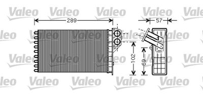 VALEO 812322 Радіатор пічки для PEUGEOT (Пежо)