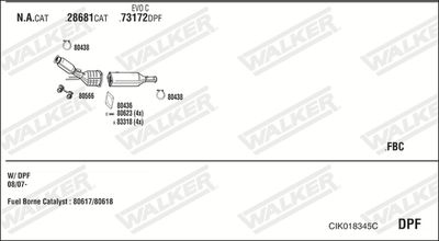Układ wydechowy WALKER CIK018345C