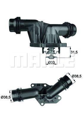 Termostat, kylvätska MAHLE TI 25 85