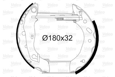 Комплект тормозных колодок VALEO 554775 для FORD ESCORT
