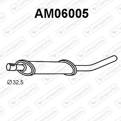Глушитель выхлопных газов конечный VENEPORTE AM06005 для AUSTIN MINI