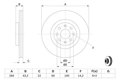 Brake Disc 0 986 479 B90