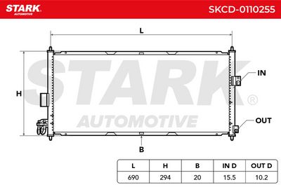 кондензатор, климатизация STARK SKCD-0110255