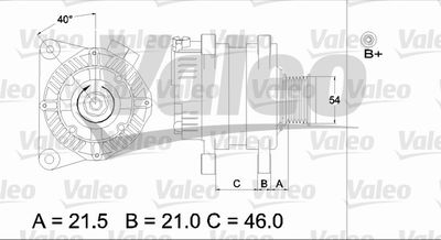 Генератор VALEO 437407 для PEUGEOT 206