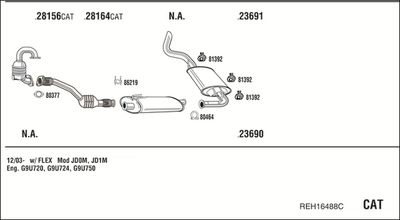 Układ wydechowy WALKER REH16488C