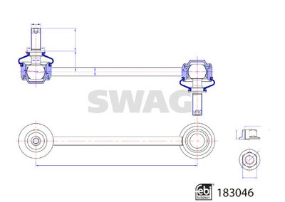 Тяга / стойка, стабилизатор SWAG 33 10 8804 для PEUGEOT 508