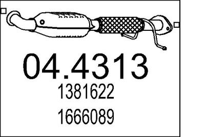 Катализатор MTS 04.4313 для FORD S-MAX