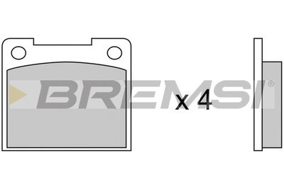 Комплект тормозных колодок, дисковый тормоз BREMSI BP2019 для TRIUMPH SPITFIRE