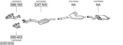 Изпускателна система BOSAL SYS11618