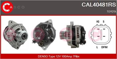 Генератор CASCO CAL40481RS для TOYOTA DYNA