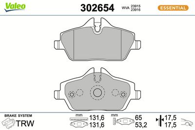 BREMSBELAGSATZ SCHEIBENBREMSE