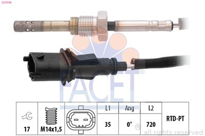 SENSOR ABGASTEMPERATUR FACET 220188