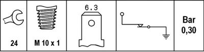 SENZOR PRESIUNE ULEI HELLA 6ZL003259011 1