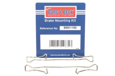 комплект принадлежности, дискови накладки BORG & BECK BBK1180