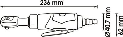 Vigor - Pneumatický račňový uťahovák 3/8"