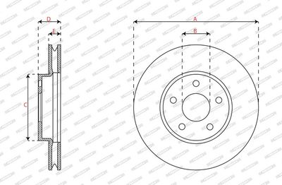 BREMSSCHEIBE FERODO DDF3020C 2