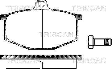Комплект тормозных колодок, дисковый тормоз TRISCAN 8110 25754 для RENAULT 6