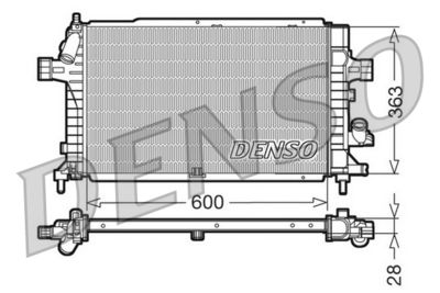 DENSO DRM20102 Радіатор охолодження двигуна 