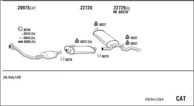 Układ wydechowy WALKER RE94129A