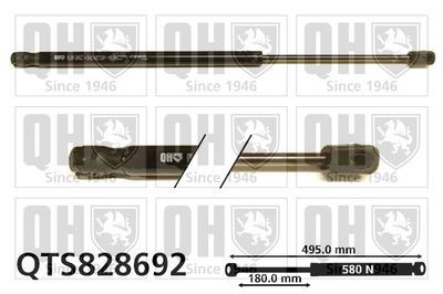 Газовая пружина, крышка багажник QUINTON HAZELL QTS828692 для HYUNDAI SANTA FE