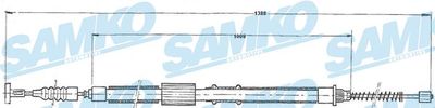 SAMKO C1240B Трос ручного тормоза  для FIAT BRAVO (Фиат Браво)