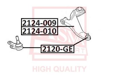 ASVA 2120-GE Шаровая опора  для JAGUAR (Ягуар)