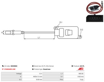 SENZOR NOX INJECTIE ADITIV AS-PL NOX9065 2