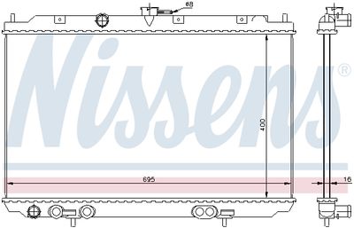 RADIATOR RACIRE MOTOR NISSENS 68718 4