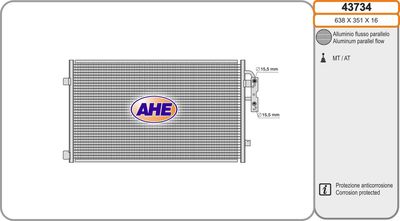 AHE 43734 Радиатор кондиционера  для BMW i3 (Бмв И3)