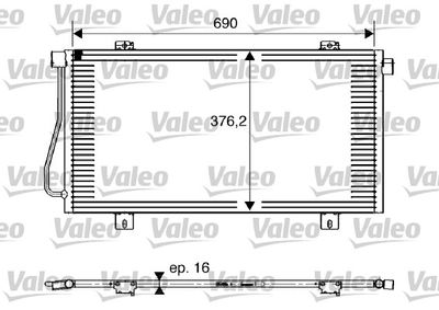 Конденсатор, кондиционер VALEO 817742 для NISSAN INTERSTAR