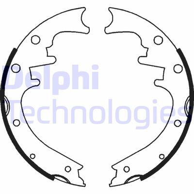 DELPHI LS1759 Ремкомплект барабанных колодок  для JEEP GRAND CHEROKEE (Джип Гранд чероkее)