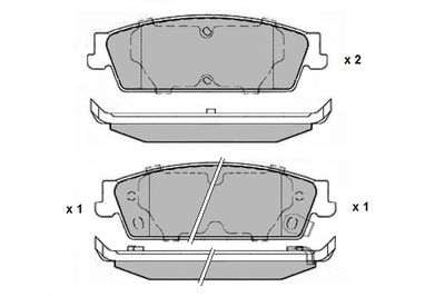 Комплект тормозных колодок, дисковый тормоз E.T.F. 12-1671 для CHEVROLET AVALANCHE