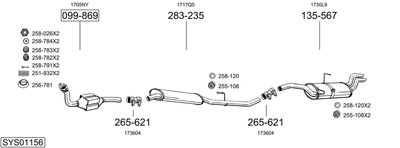 Układ wydechowy BOSAL SYS01156