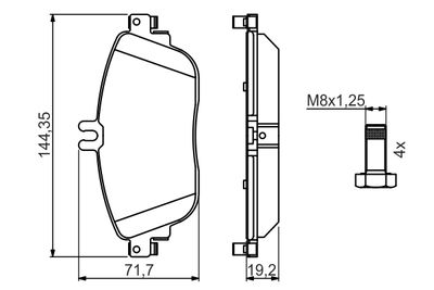 Brake Pad Set, disc brake 0 986 494 662