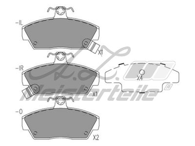 комплект спирачно феродо, дискови спирачки A.Z. Meisterteile AZMT-44-022-2349