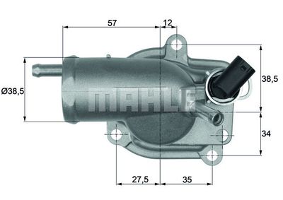 Termostat, kylvätska MAHLE TH 9 87