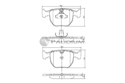 Комплект тормозных колодок, дисковый тормоз ASHUKI by Palidium P1-1222 для ALPINA B10